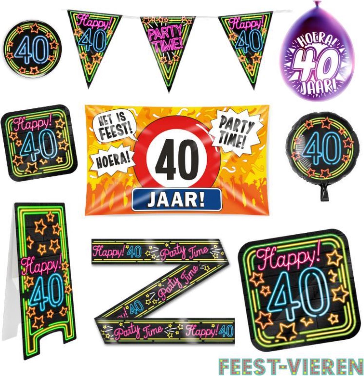 40 jaar verjaardag versiering pakket XL