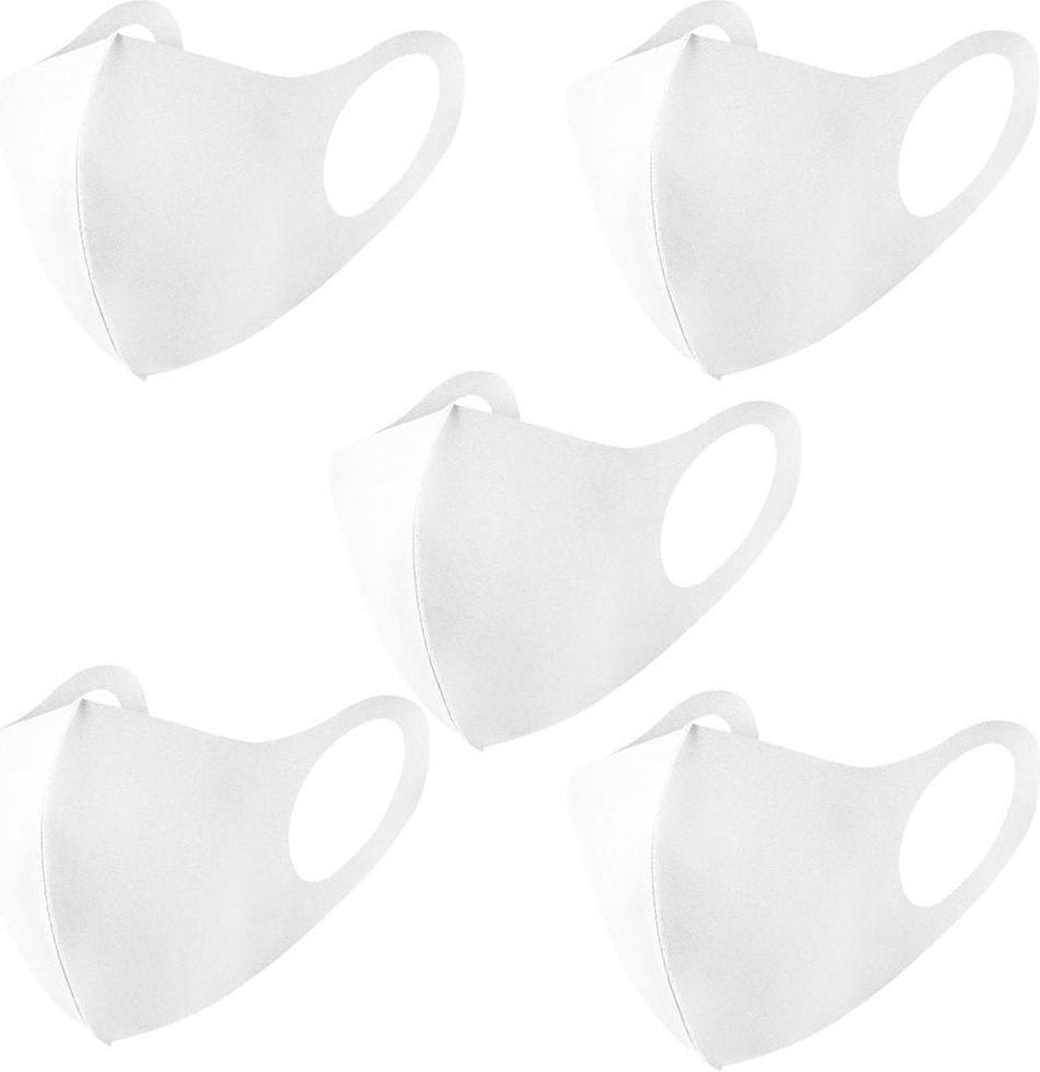 Mondkapje Wasbaar Mondmasker Wit Mondkapjes Niet-medisch - 9 stuks