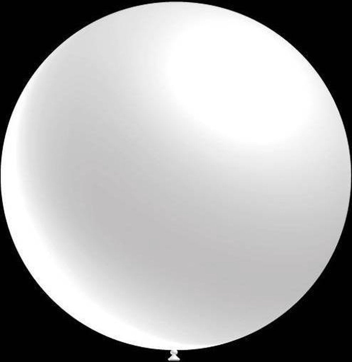 100 stuks - Decoratie ballon metallic wit 28 cm professionele kwaliteit
