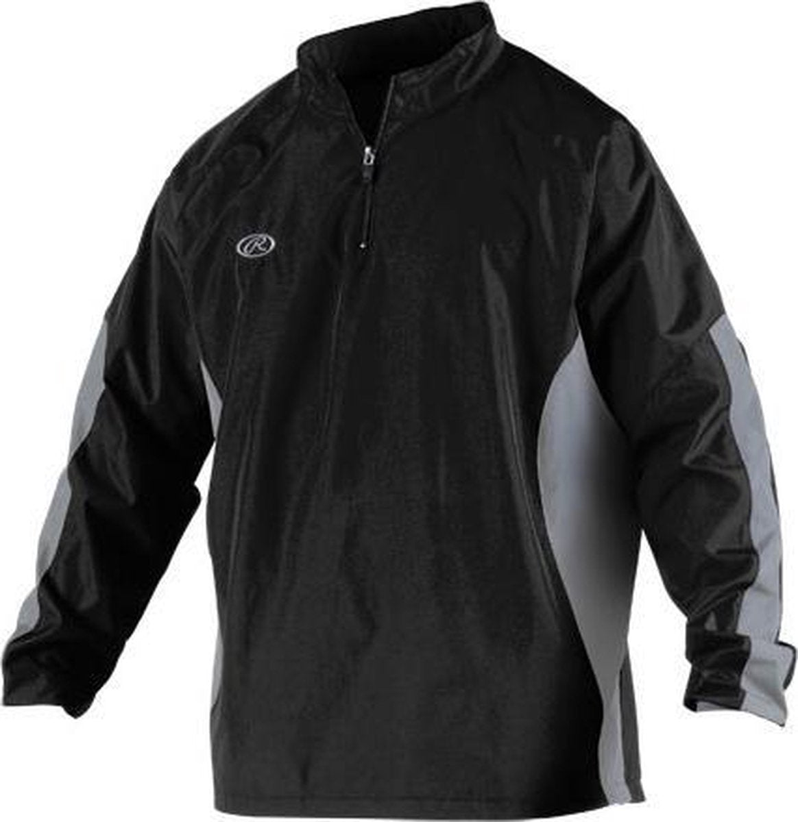 Rawlings - Honkbal - Windbreaker - Pullover met ¼ rits - Kinderen - Black - Jeugd Medium