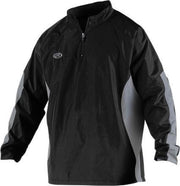 Rawlings - Honkbal - Windbreaker - Pullover met ¼ rits - Kinderen - Black - Jeugd Medium