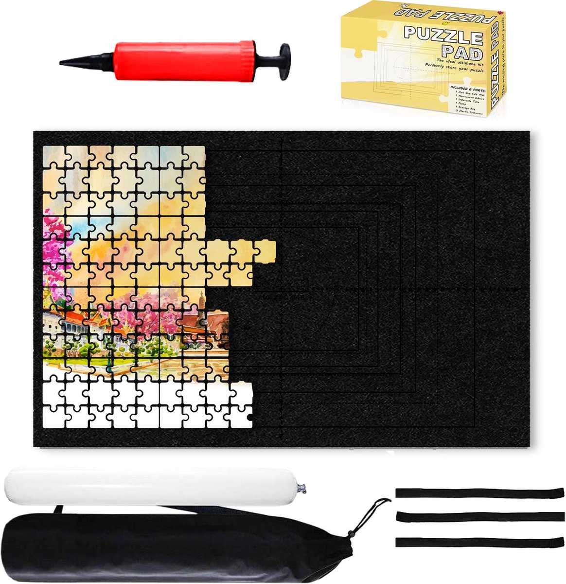 Luxies Puzzelmat - Puzzelmatten - Puzzelrol - Puzzelbord - Puzzel Opbergsysteem - 1000 tot 2000 Stukjes