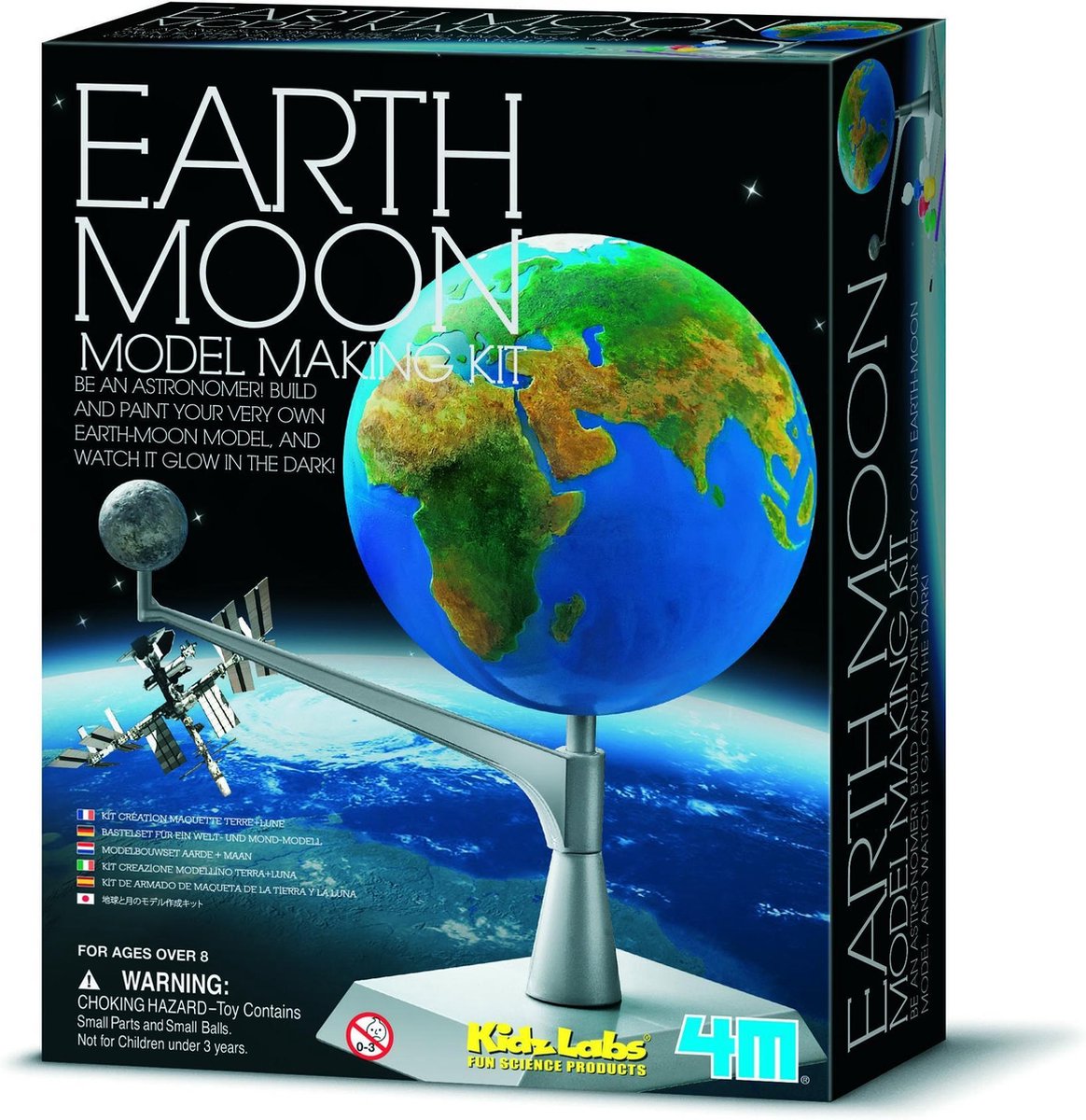 4M Kidzlabs Space Bouwset - Aarde-Maan Model