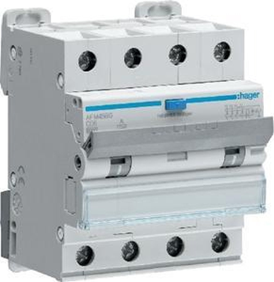 Hager HACO4P 6A C 300MA KL.A 6KA aardlekautomaat 4