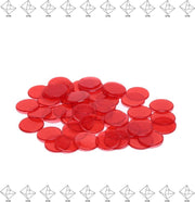 EPIN B.V. | Bingo Fiches Transparant | Bingofiches Rood | 50 Stuks