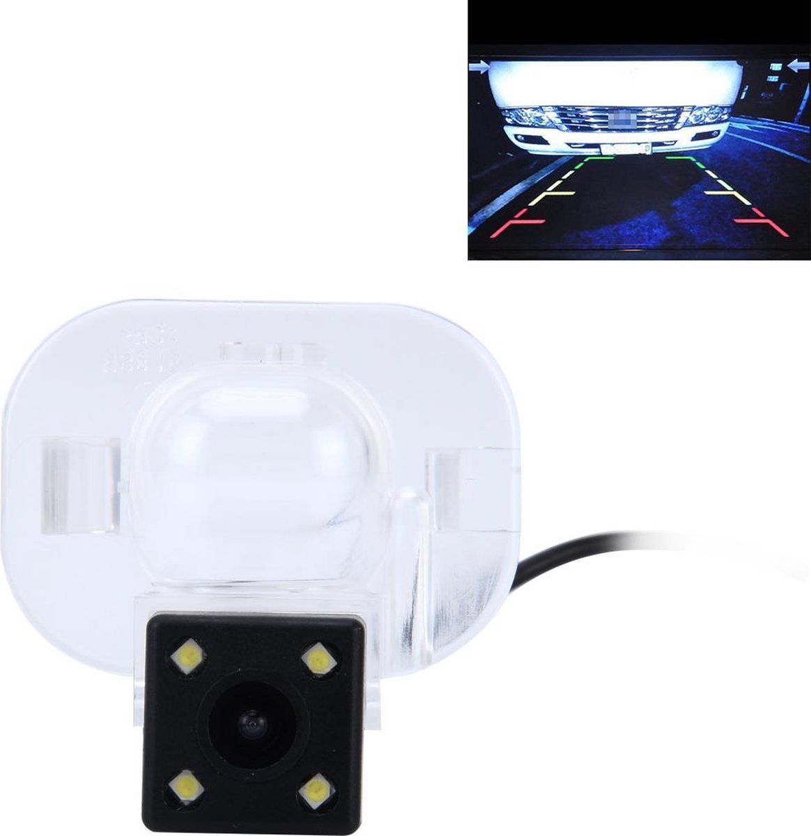 656x492 effectieve pixel NTSC 60Hz CMOS II waterdichte auto achteruitrijcamera achteruitrijcamera met 4 LED-lampen