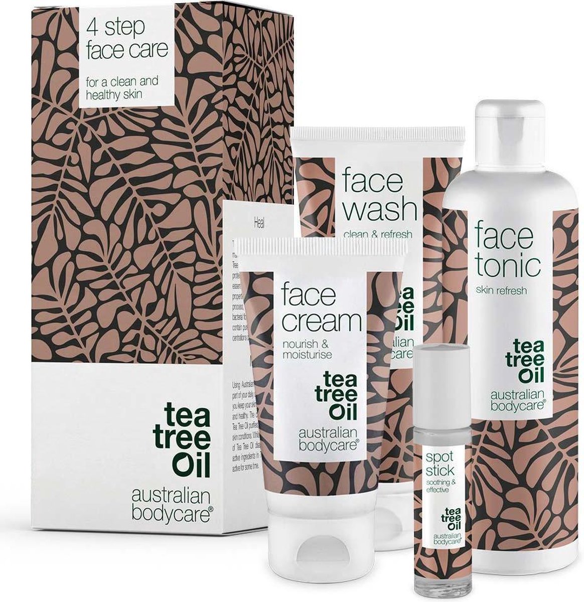 Australian Bodycare | Acne set met Tea Tree Olie | Reiniger 100ml + Tonic 150ml + Crème 50ml + Anti-puistjes stick 9ml