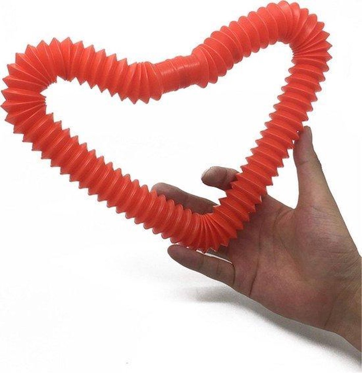 Hoogwaardige Pop Tube Fidget / Wacky Tube / Pop Pipe | Kreukelbuis / Kartelbuis | Anti Stress Fidget Toy | Bekend Van TikTok | Rood