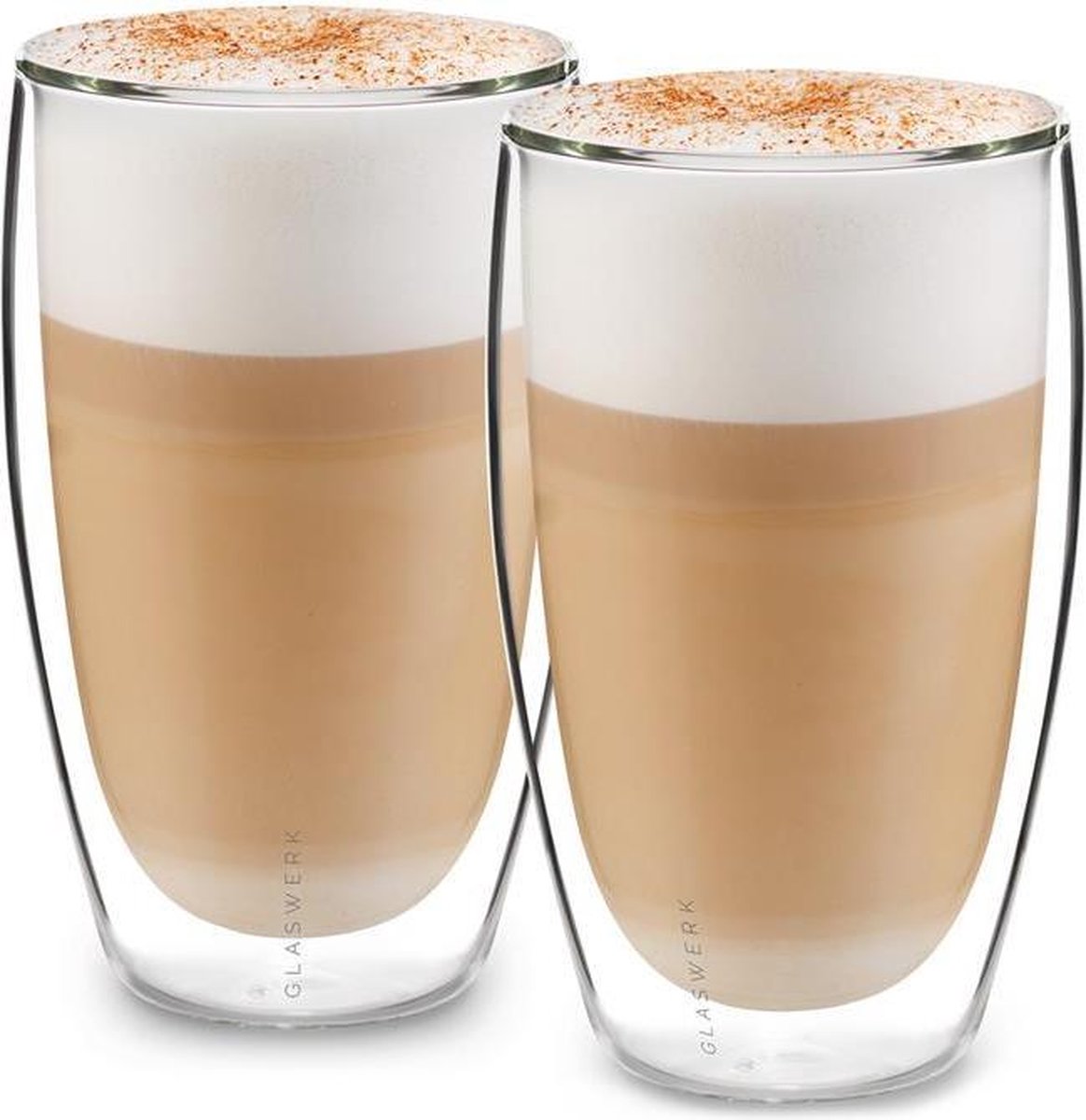 Klarstein Glaswerk Carajillo Set van 2 doppelwandige Thermogläser 450 ml - handgemacht - van hitte- en kouderesistent borosilicaatglas