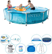 Intex Metal Frame Rond Strandzijde 305x76 cm - Zwembad Bundel