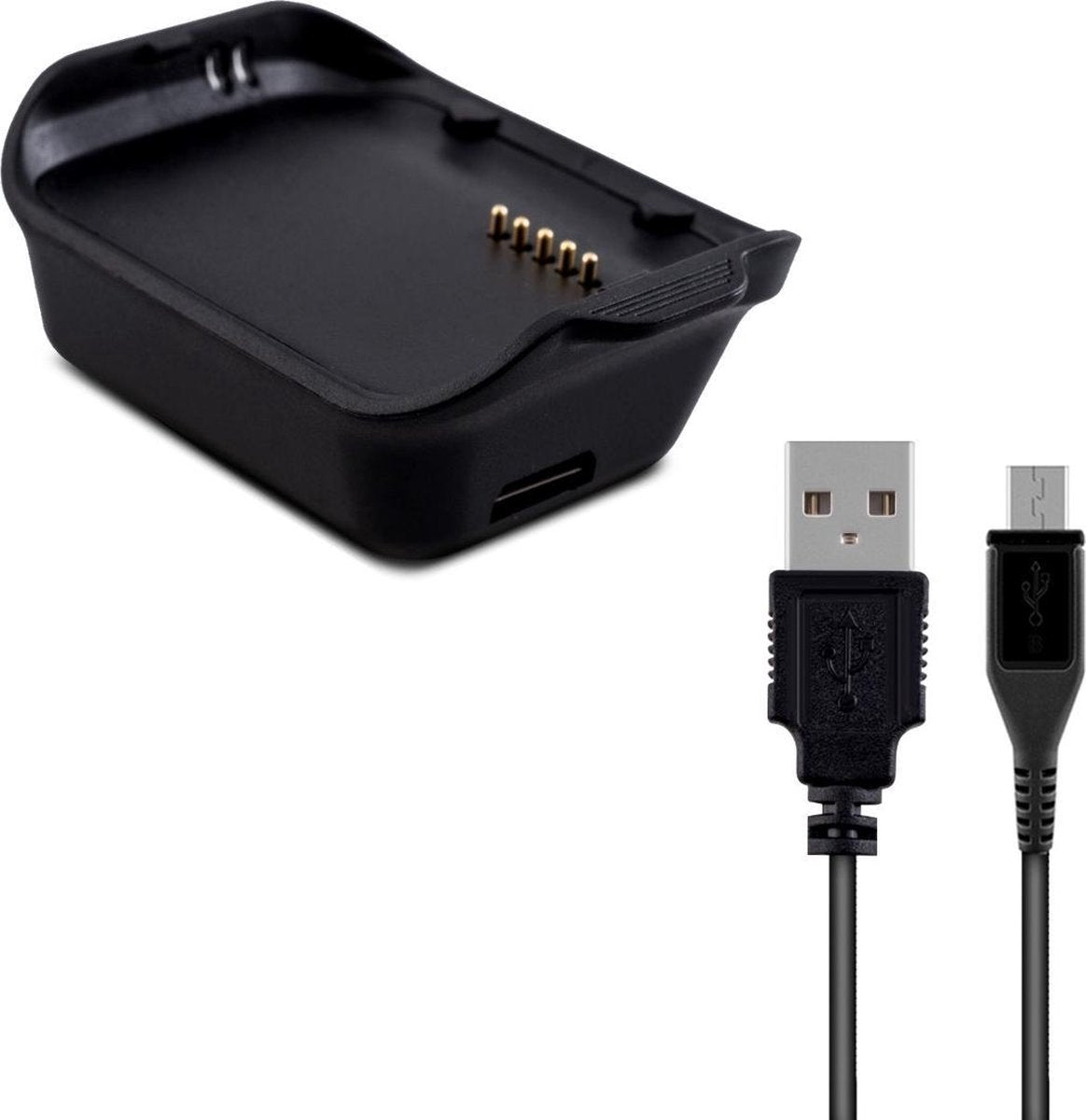 kwmobile USB-oplaadkabel voor Samsung Gear 2 R380 - kabel voor fitnesstracker - zwart