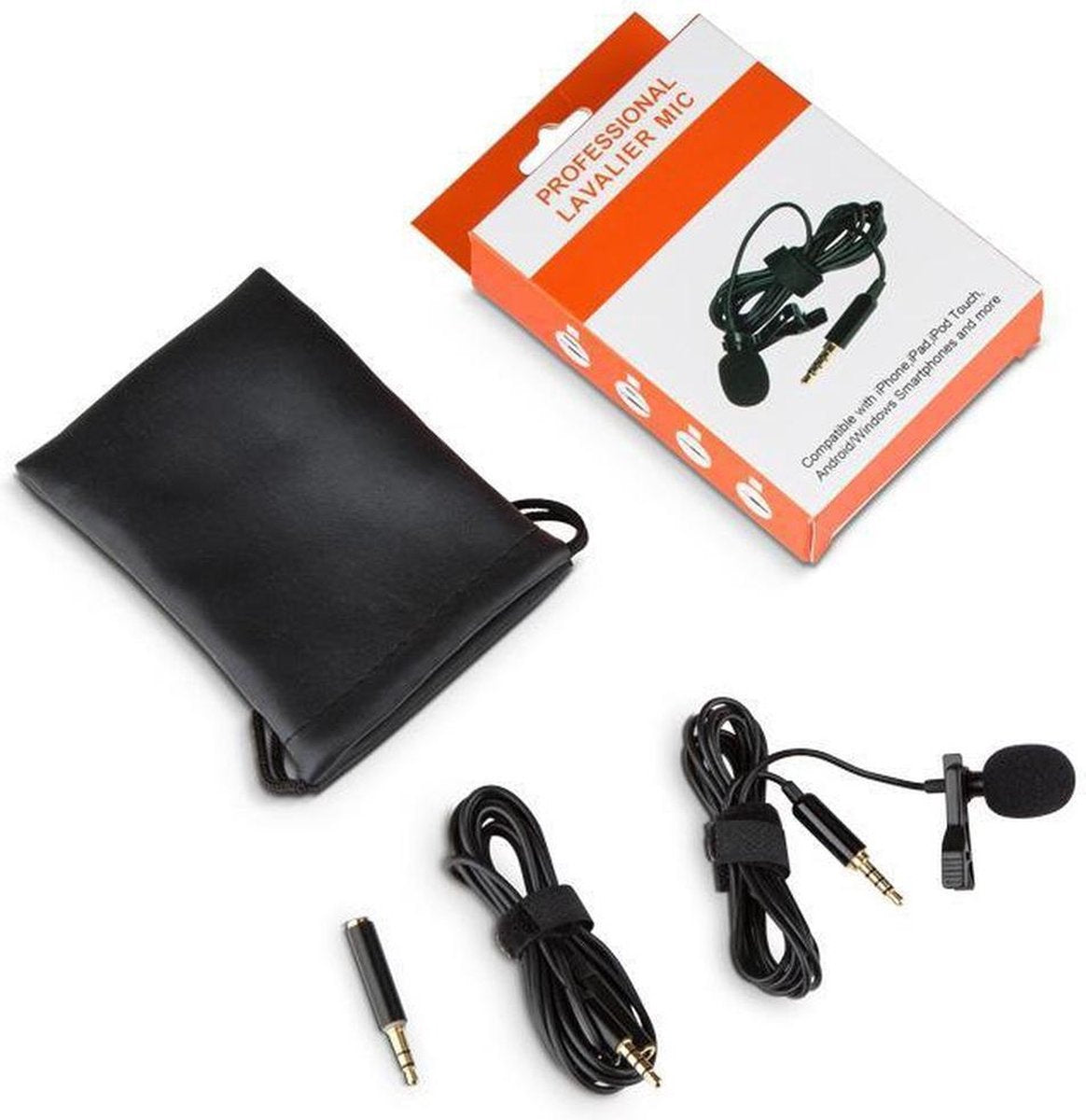 iBello Microfoon voor Smartphone / Telefoon - Aux Aansluiting + Adapter - Condensormicrofoon Comp