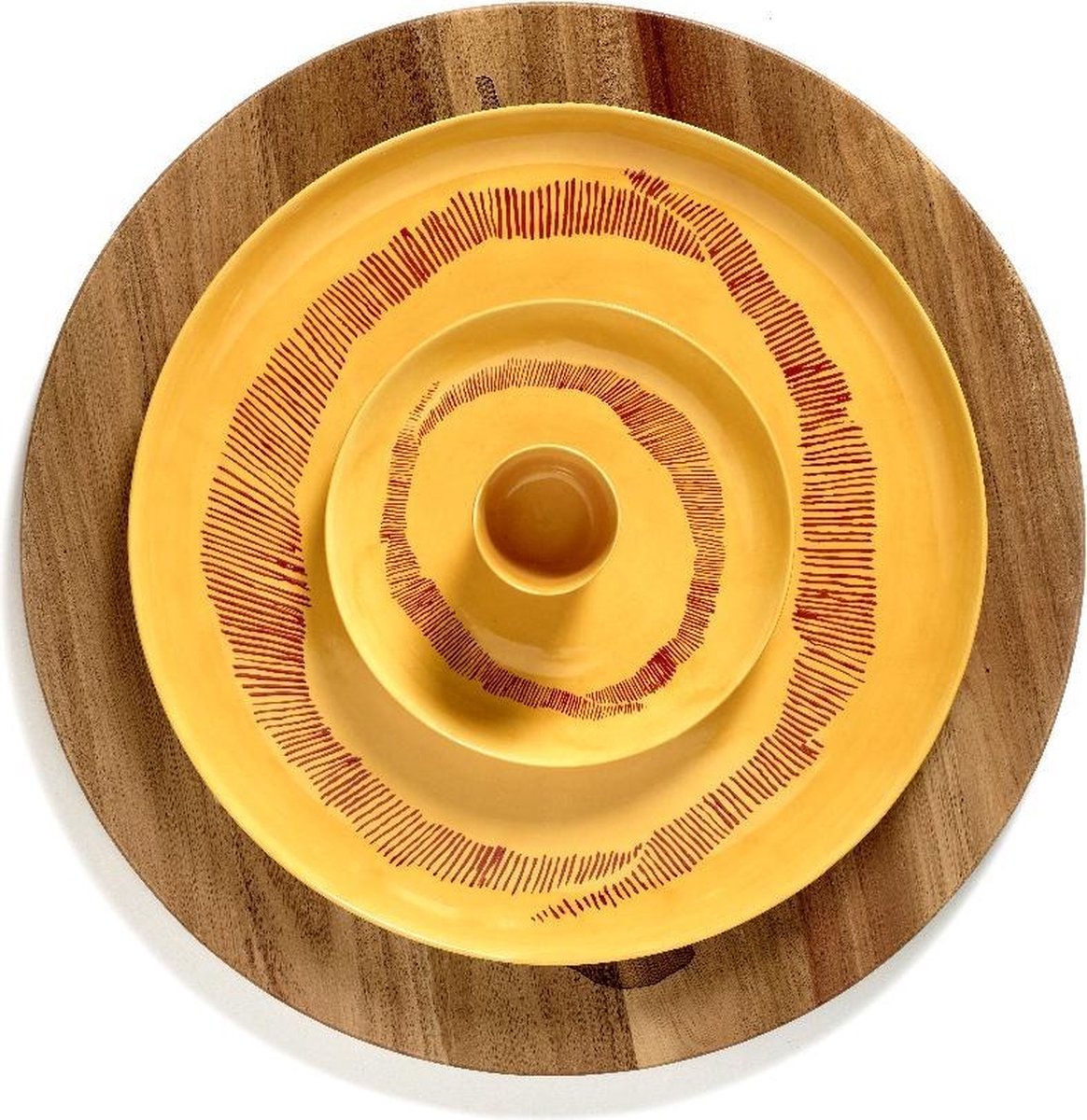 SERAX - Feast by Ottolenghi - Bord XS 16x16cm Sunny Yellow Swirl-