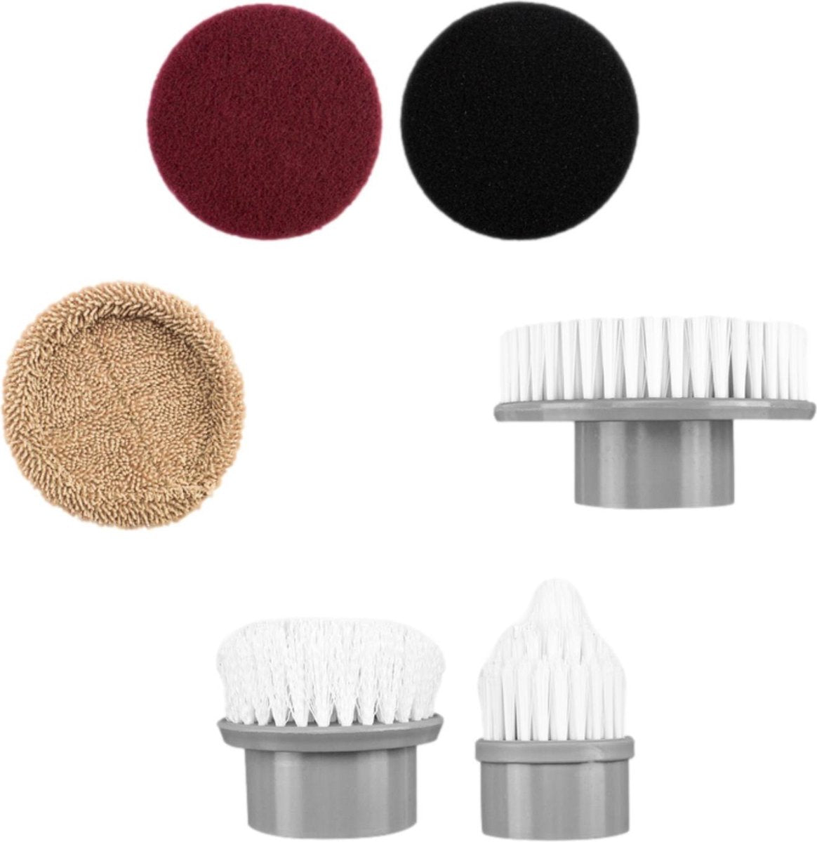 LURK® schrobber borstel en polijstschijf set - navulling 6st