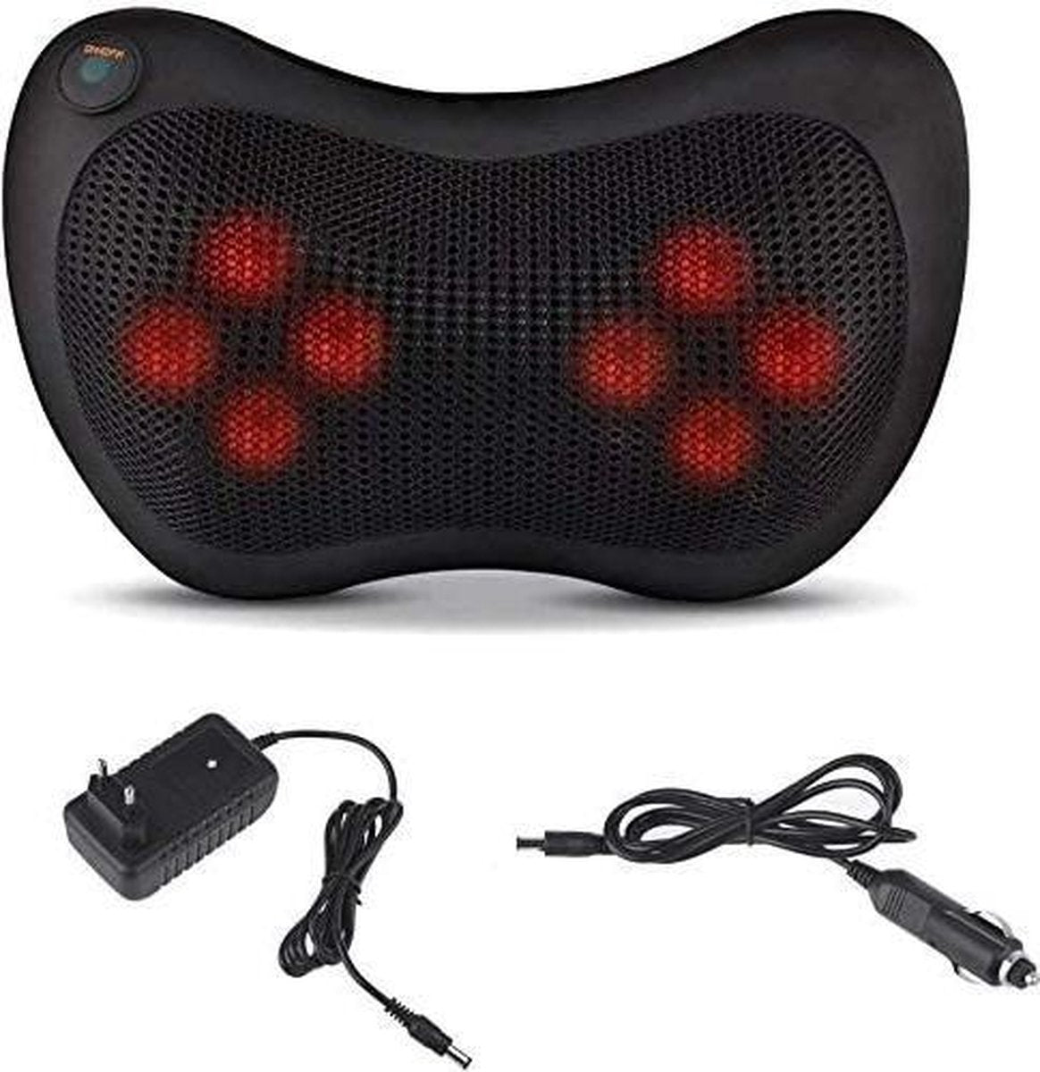 Massage Kussen - Zinaps Infrarood Massager Hals Massage Kussen Massage Hals Apparaat Massagekussen voor Hals Back Handen Schouder met 8 3D Roterende Massagekoppen (WK 02128)