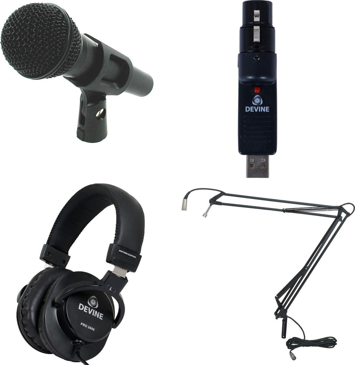 Met de DM 58 microfoon en MicCon XLR converter van Devine heb je een gouden combinatie te pakken. Je sluit deze zang microfoon namelijk direct aan op je PC of Mac