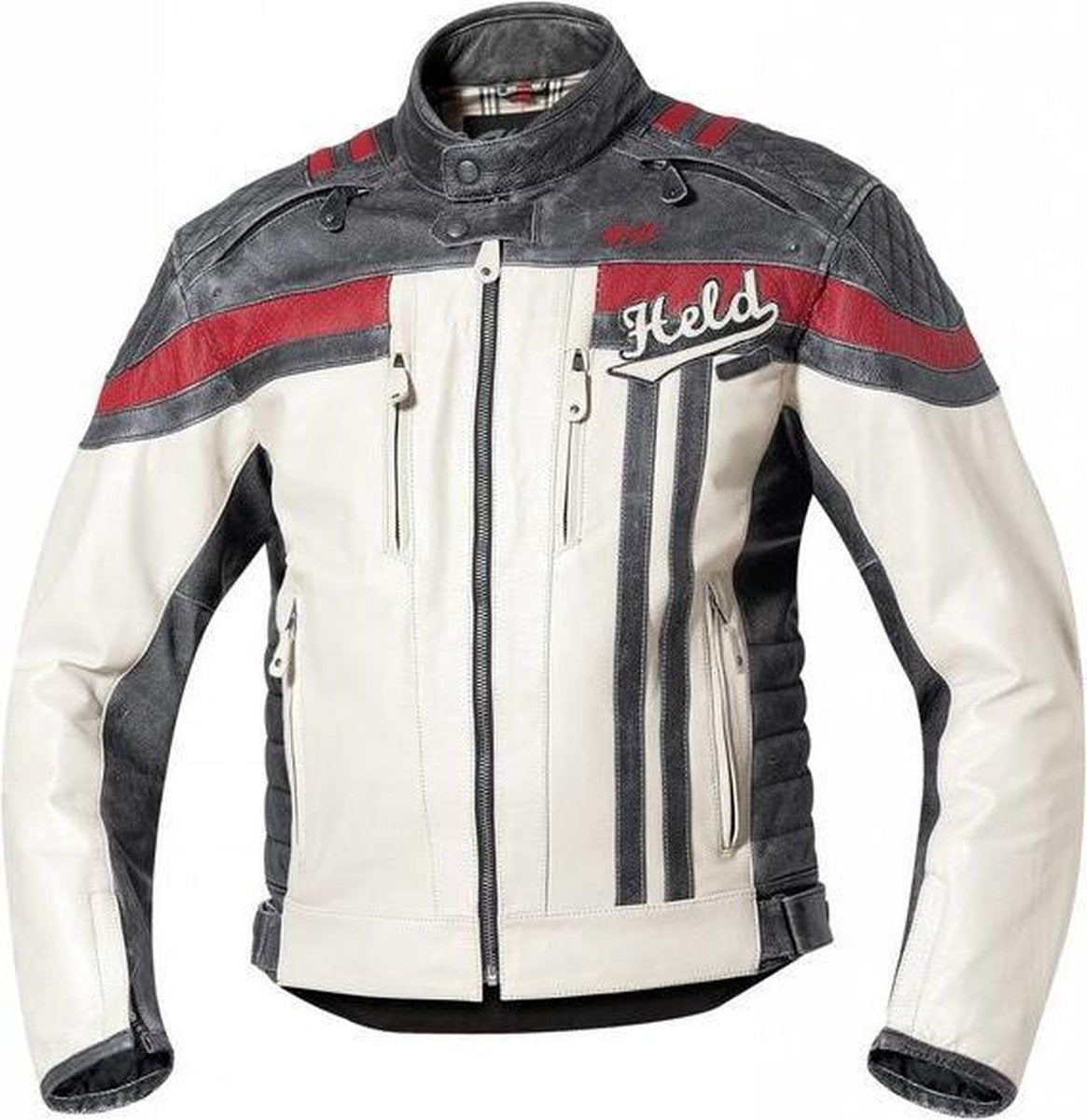 Held Harvey 76 Leren Jas zwart/wit