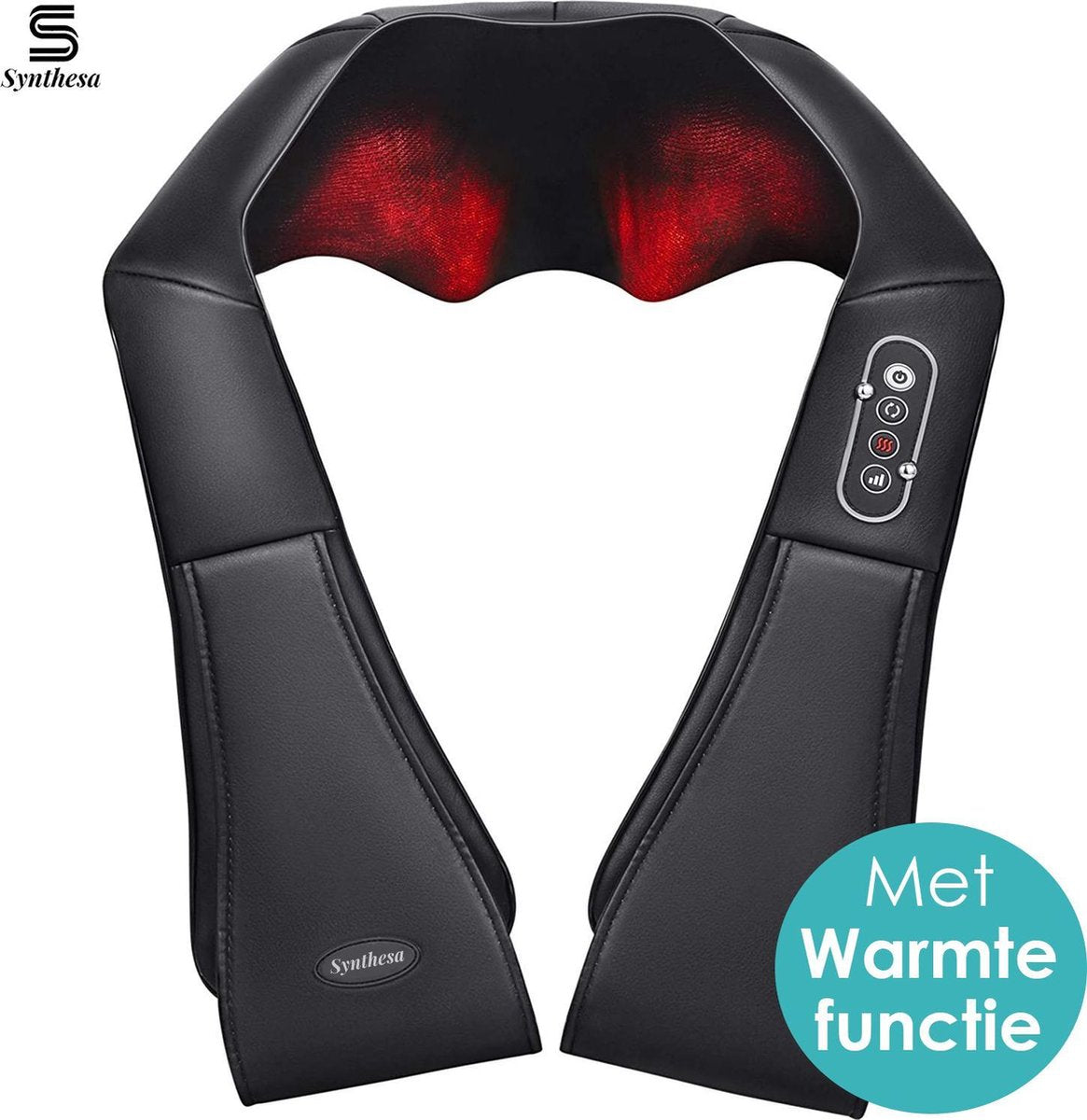 Elektrisch Shiatsu Massagekussen - Incl. Autolader - Massage apparaat - Met warmtefunctie - voor Nek en Schouders