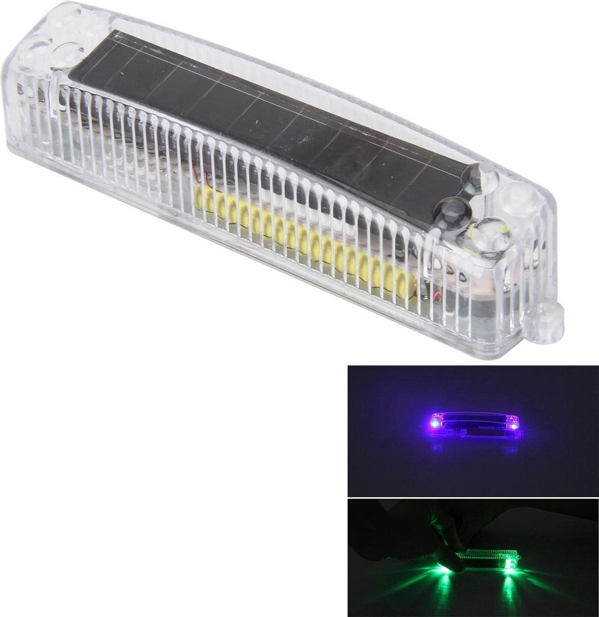 Solar Multifunctioneel Kleurrijk Netwerk Licht Voorzichtig Licht Zwaailichten Auto Waarschuwing Strobe Flitslicht Auto in het netwerk Decoratieve ridderlichten