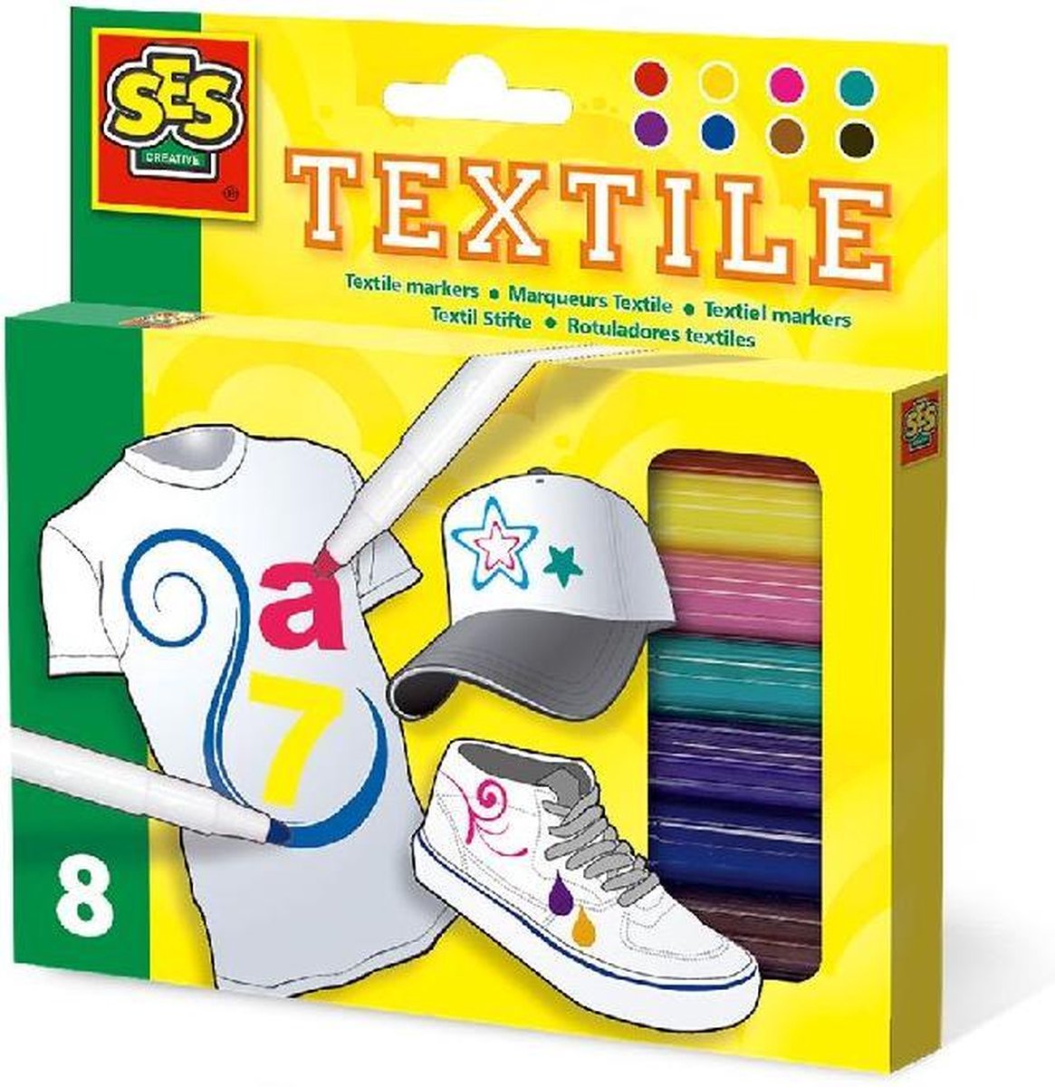 Ses 00271 Textielstiften 8 Stuks