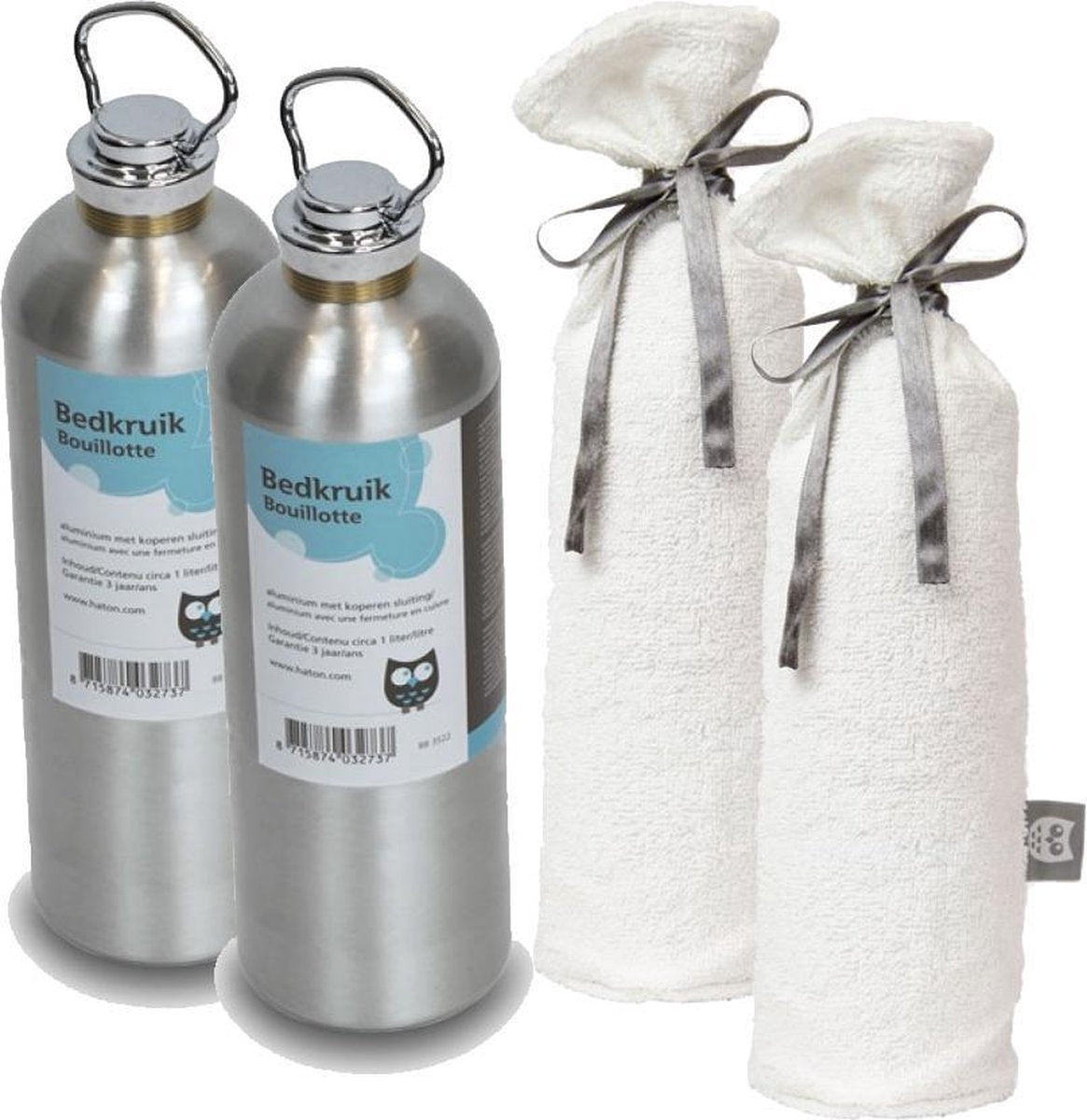 Fashy kruik - aluminium - inclusief hoes - 2 stuks