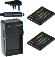 ChiliPower 2 x EN-EL19 accu's voor Nikon - Charger Kit + car-charger - UK versie