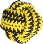 M-pets Hondentouw Twist Bal 11 Cm Katoen Geel