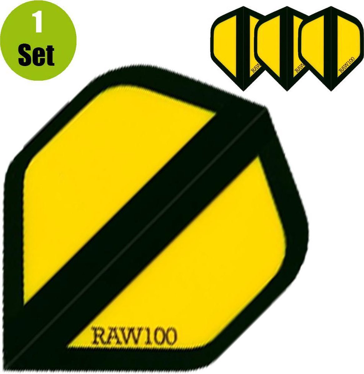 Raw100 Zone Dart Flights - Geel- ()