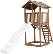 AXI Beach Tower Speeltoren Bruin - Witte Glijbaan - Zandbak - FSC Hout