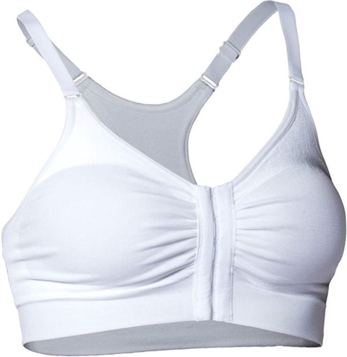 Iron-ic Sportbeha Dames Polyamide/elastaan Wit Maat L/xl