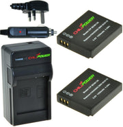 ChiliPower 2 x DMW-BCM13 accu's voor Panasonic - Charger Kit + car-charger - UK versie