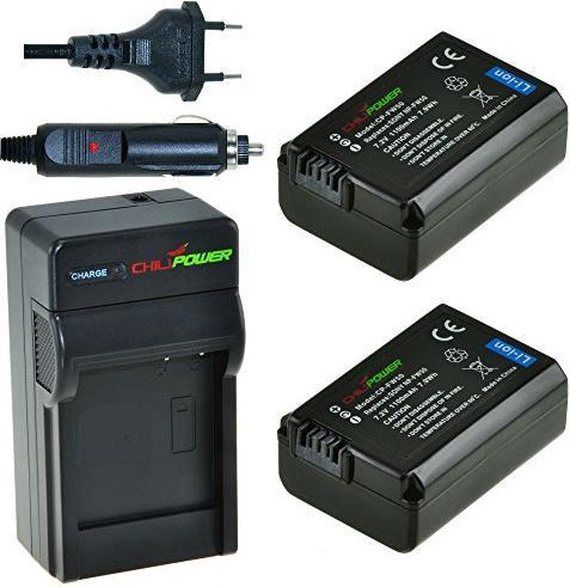 ChiliPower NP-FW50 Sony Kit - Camera Batterij Set