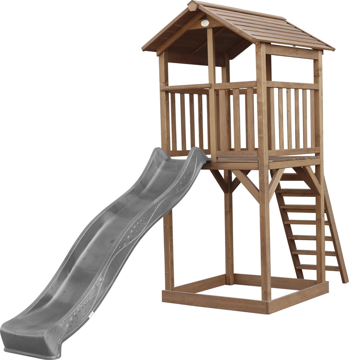 AXI Beach Tower Speeltoren Bruin - Grijze Glijbaan - Zandbak - FSC Hout