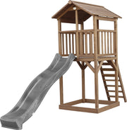 AXI Beach Tower Speeltoren Bruin - Grijze Glijbaan - Zandbak - FSC Hout