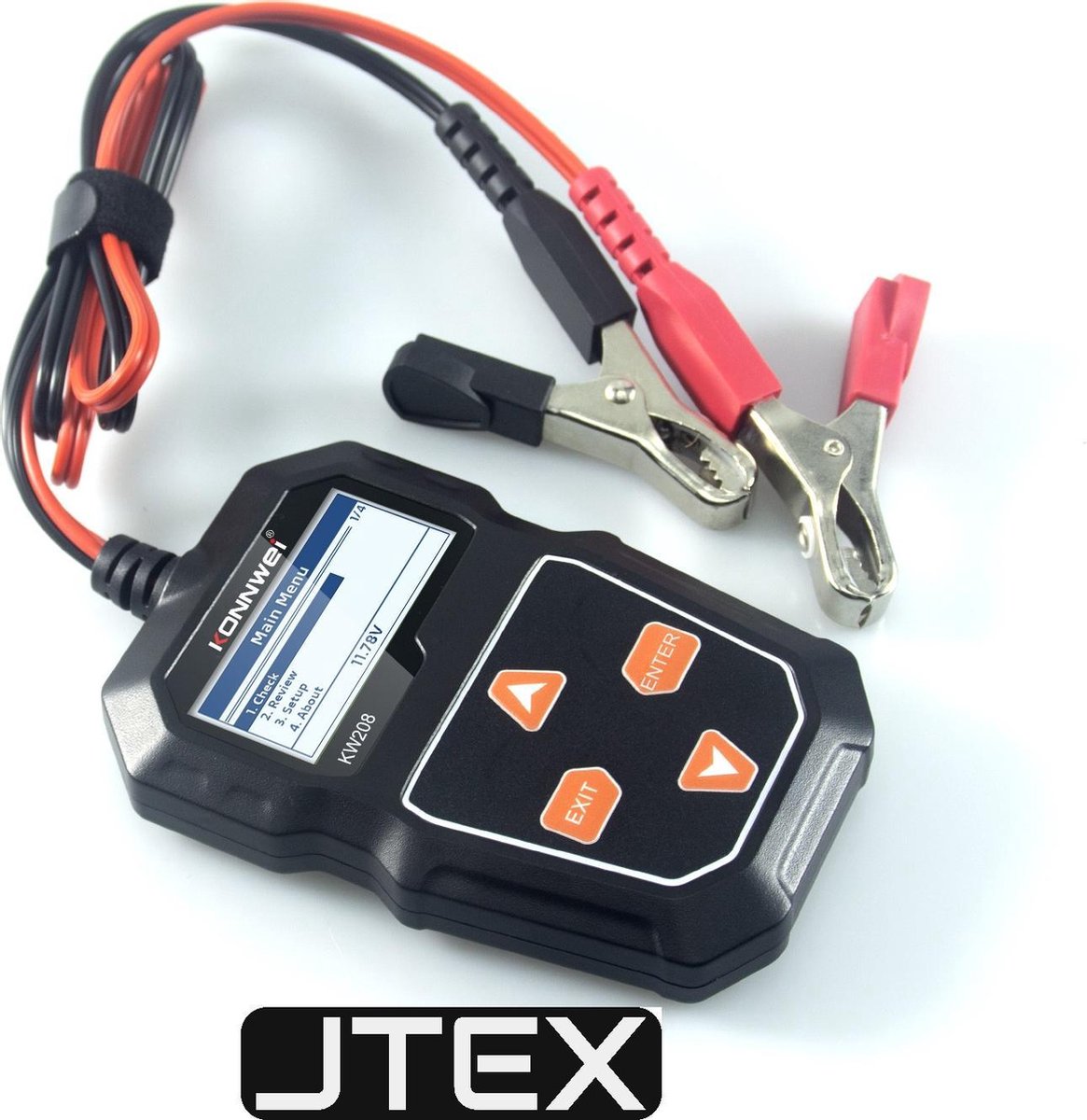 JTEX® Professionele Auto & Motor Accu Batterij tester 12V Konnwei KW208