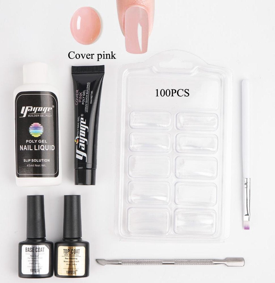 Yayoge Polygel - Kleur Cover pink - Gelnagels Starterspakket - Polygel Starterspakket - Gellak starterspakket - Gel Nagellak - Kunstnagels