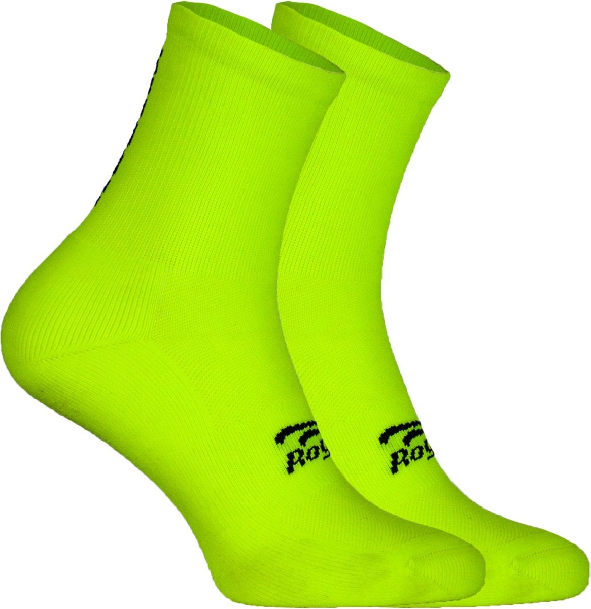 Rogelli 2-pack  Fietssokken - Maat 44-47 - Unisex - neon geel