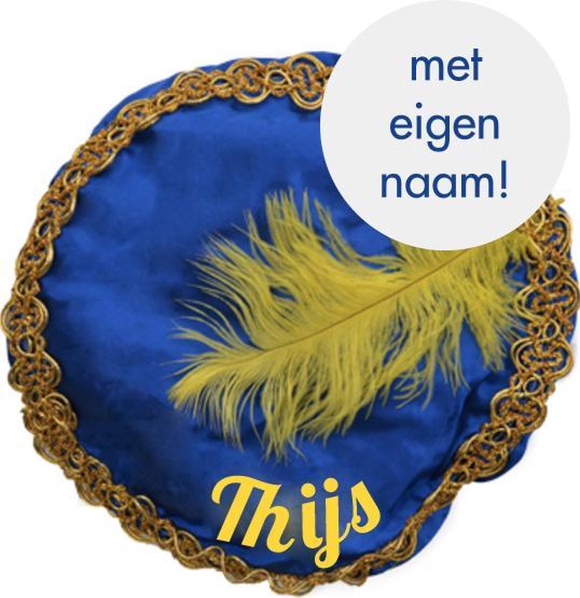 Blauwe pietenmuts met naam