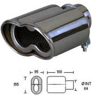 Uitlaatsierstuk RVS Wave - Passend 45-62mm