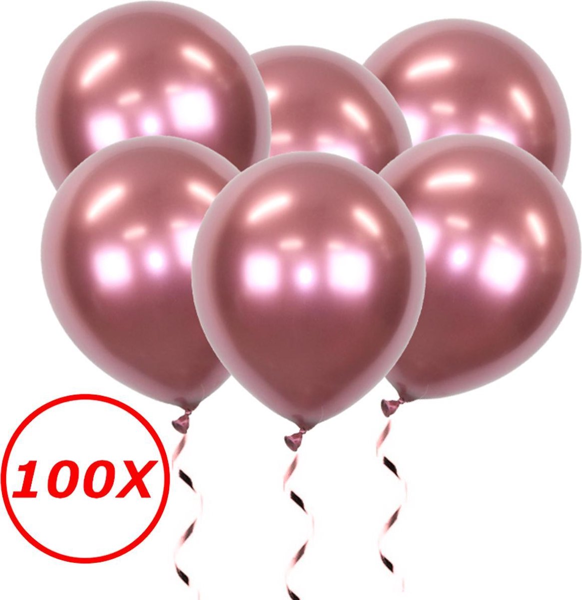 Rode Ballonnen Verjaardag Versiering Helium Ballonnen Feest Versiering Valentijn Decoratie Chrome Rood - 100 Stuks
