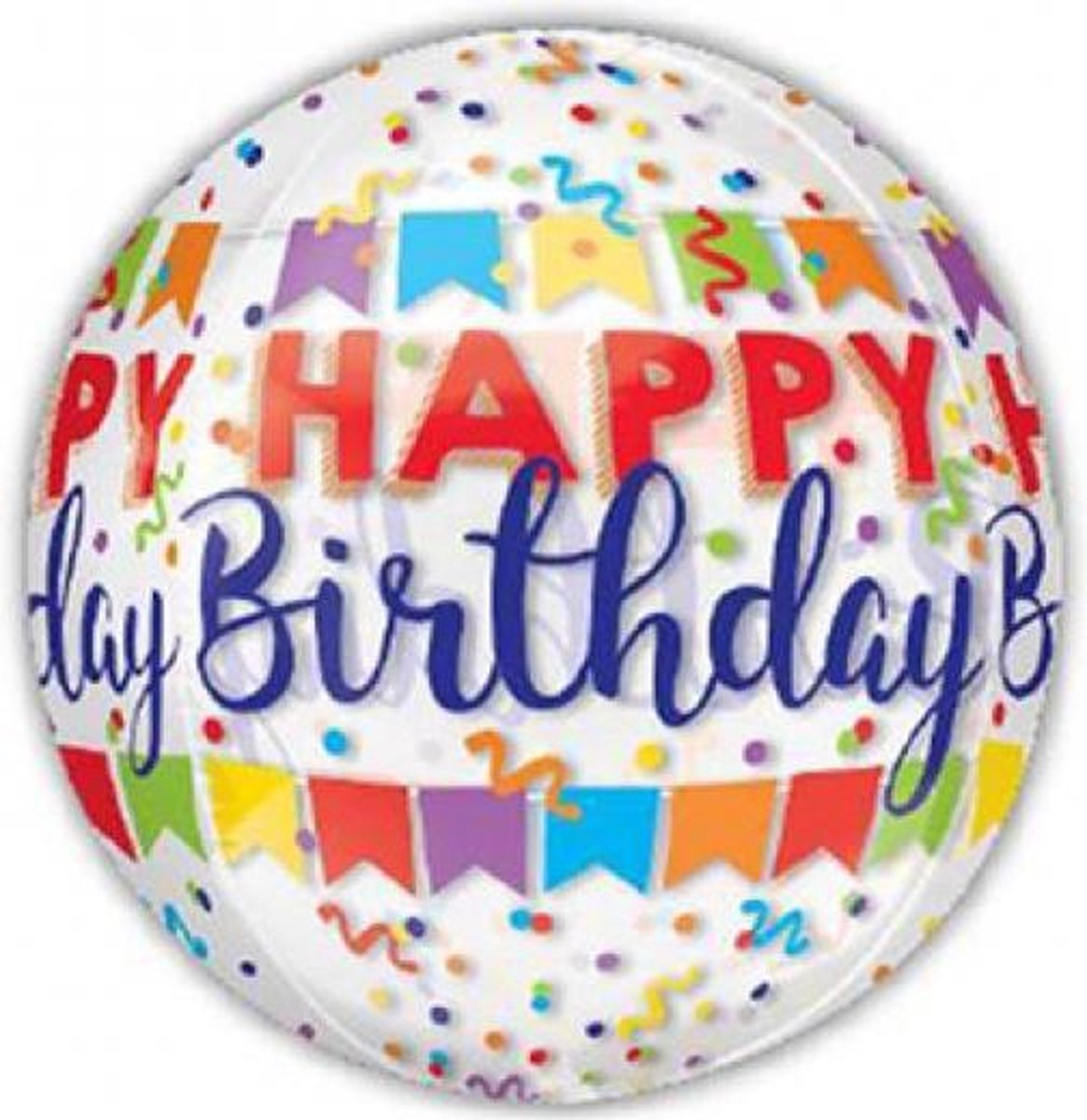 "Happy Birthday Banner Bash" Folie Ballon