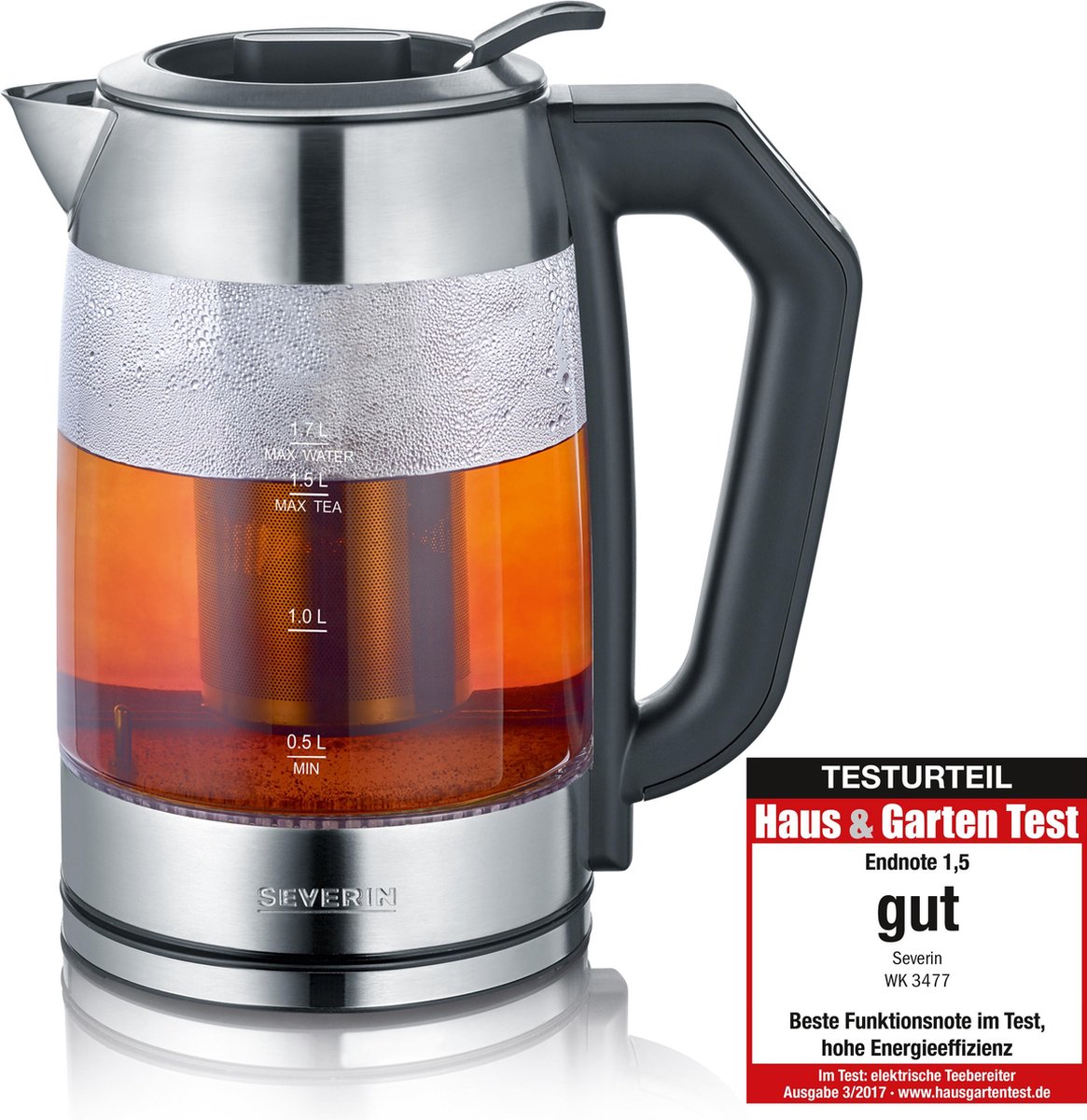 Severin WK 3477 - Waterkoker - Glas / Thee