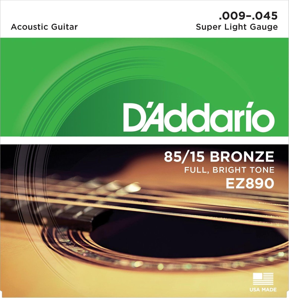 D'Addario EZ890 American Bronze 85/15 Super Light 9-45