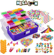 Allerion XXL Loombandjes Koffer – 13.000-delig – 26 Kleuren – Inclusief Accessoires en Opbergkoffer – Knutselset