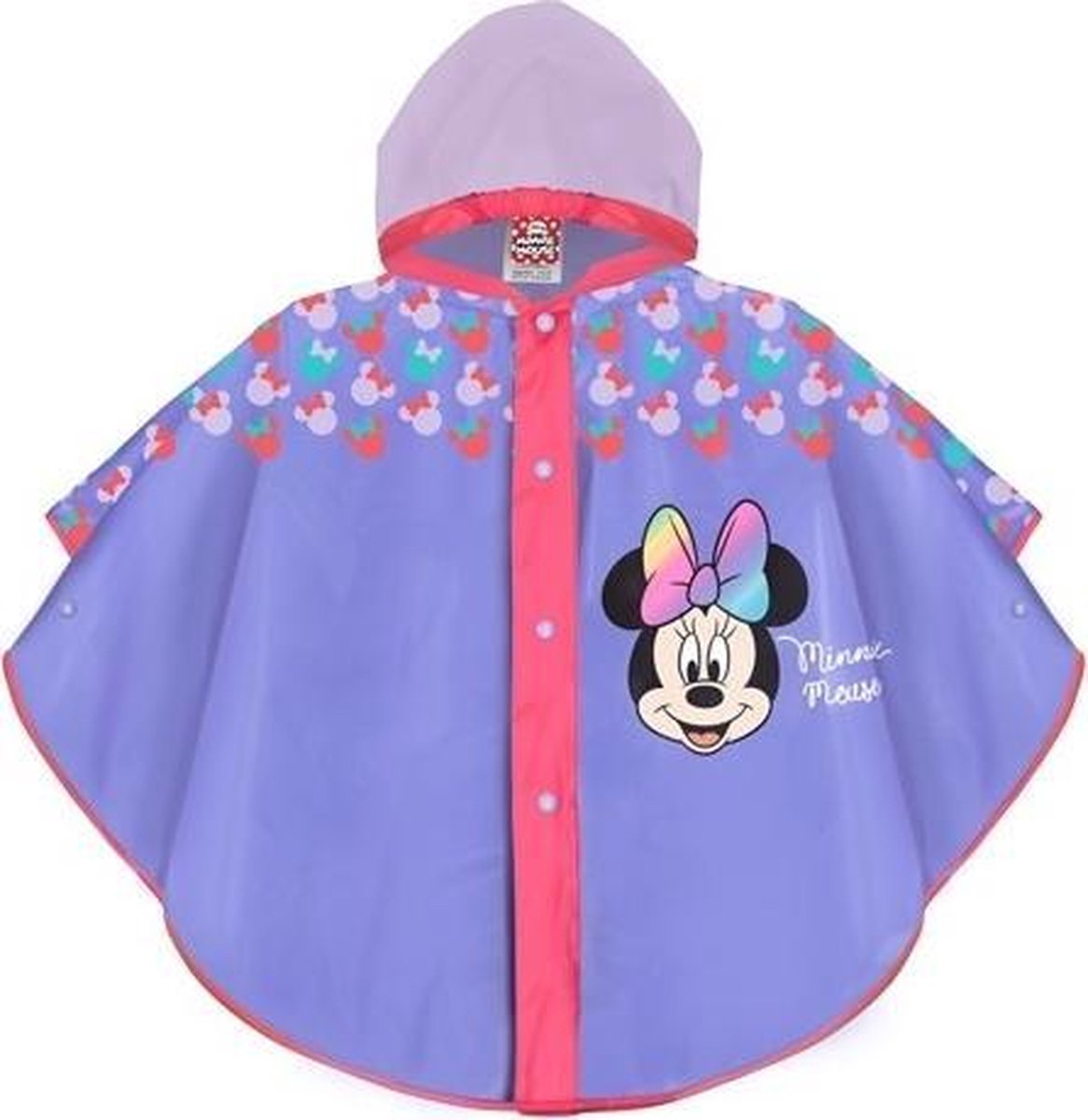 Perletti Regenponcho Minnie Mouse Meisjes Eva Paars 2-5 Jaar