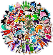 ProductGoods - 50 Stuks Dragon Ball Z Stickers - Muur Decoratie - Koffer Decoratie - Laptop Decoratie - Koelkast Decoratie - Stickervellen - DragonBall