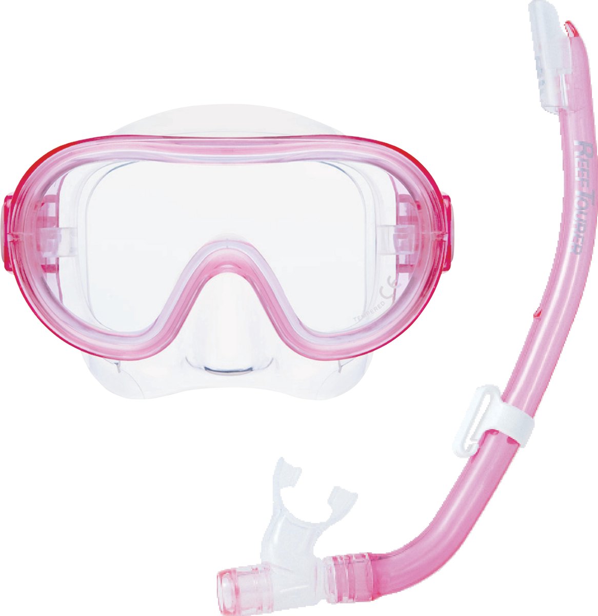 ReefTourer Snorkelmasker Duikbril Snorkelset voor kinderen tot ong. 10 jaar RC-0203- roze
