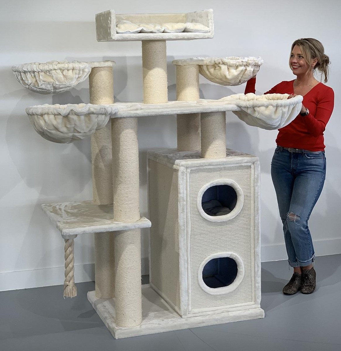 Krabpaal voor grote katten Cat Paradise PLUS Beige van RHRQuality