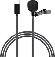 Microfoon met USB C Aansluiting - Lavalier Lapel clip mic recording