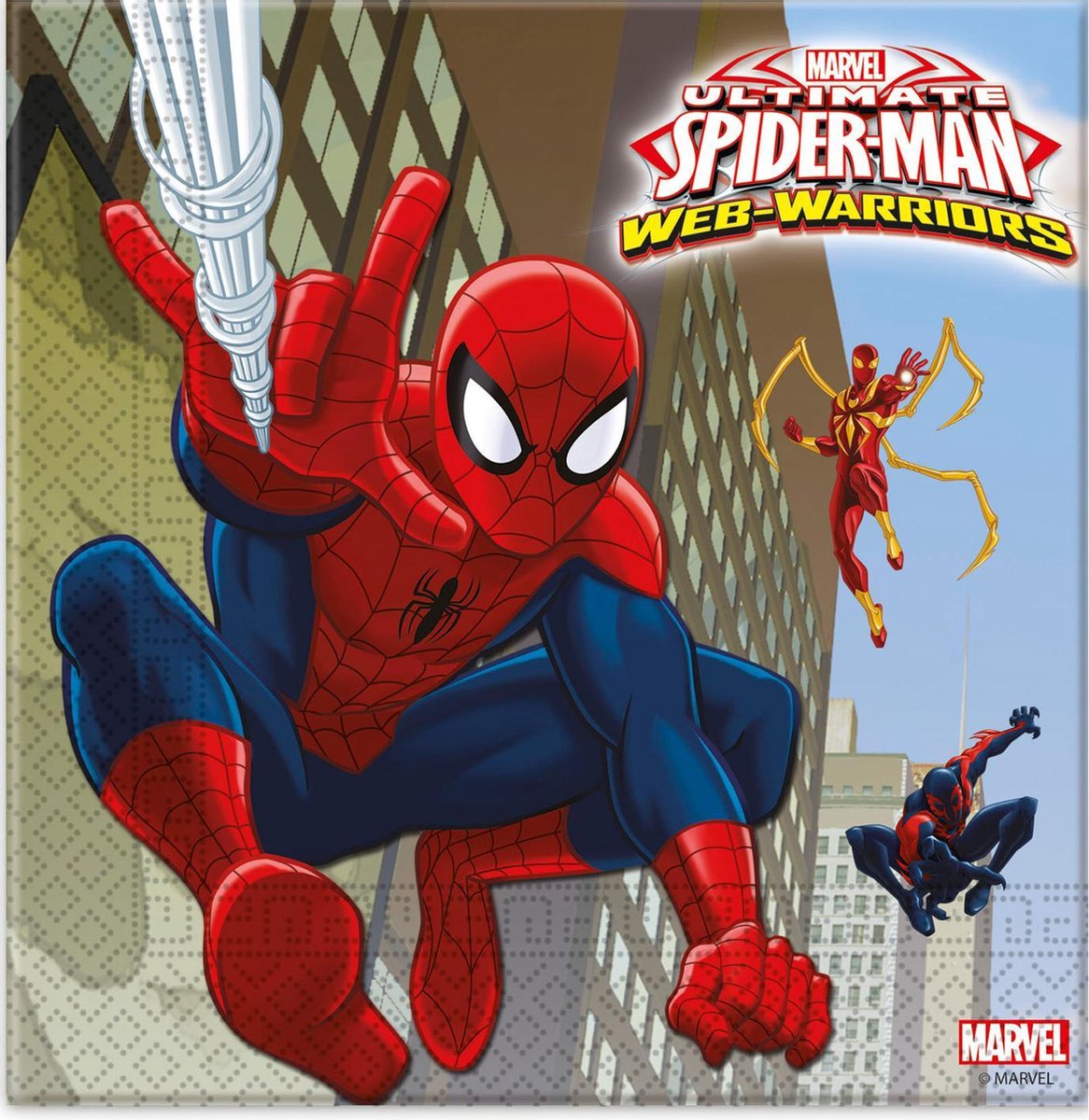 Spider Man Papieren-servetten-(twee-lagen)-blauw - Maat One-size